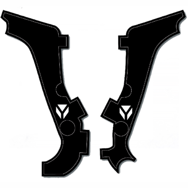 Adhesivos chasis Pitbike YCF Factory Negro
