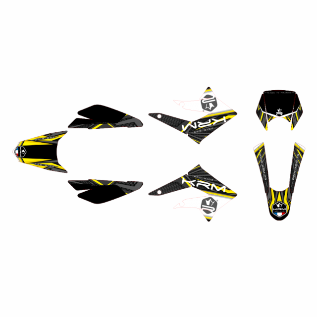 Kit pegatinas KRM Derbi X-Treme / Gilera SM 11-17 - Amarillo