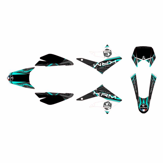 Kit pegatinas KRM Derbi X-Treme / Gilera SM 11-17 - Turquesa