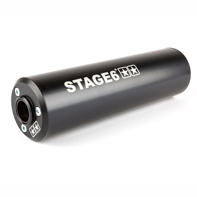 Silenciador Stage6 50 - 80cc lado derecho negro