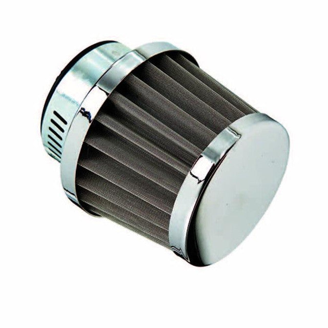 Filtro de aire Allpro tipo K&N Recto pequeño Ø28-35mm cromado