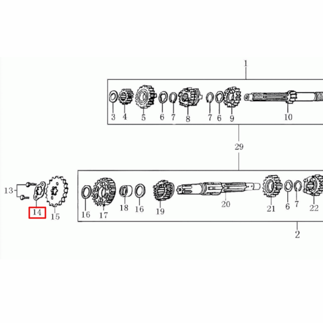 Chapa seguridad piñón Rieju 125 Marathon