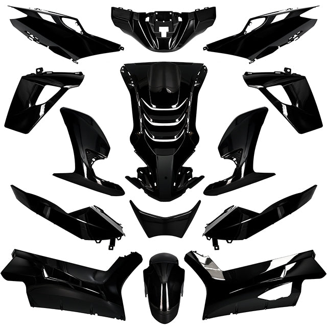 Kit de carenados Peugeot Speedfight 4 14 piezas Allpro - Negro metálico