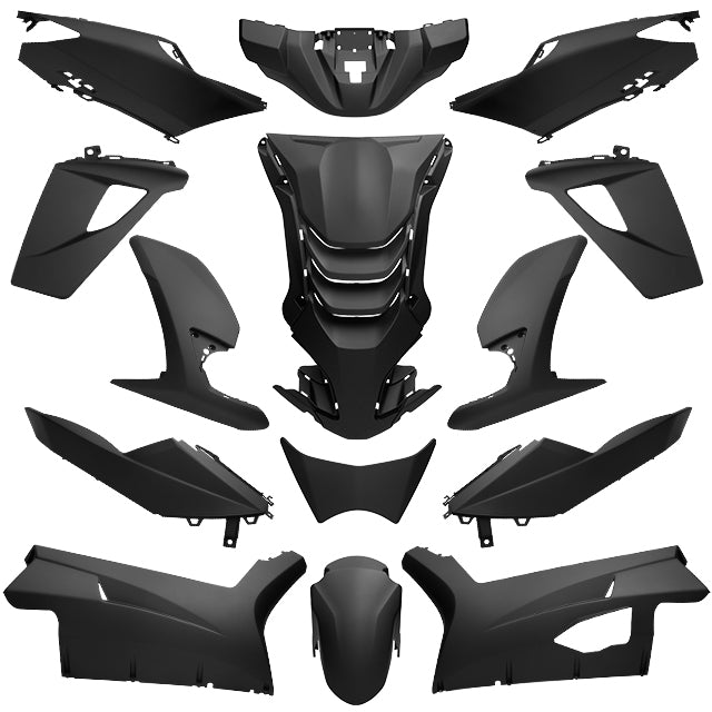 Kit de carenados Peugeot Speedfight 4 14 piezas Allpro - Negro mate