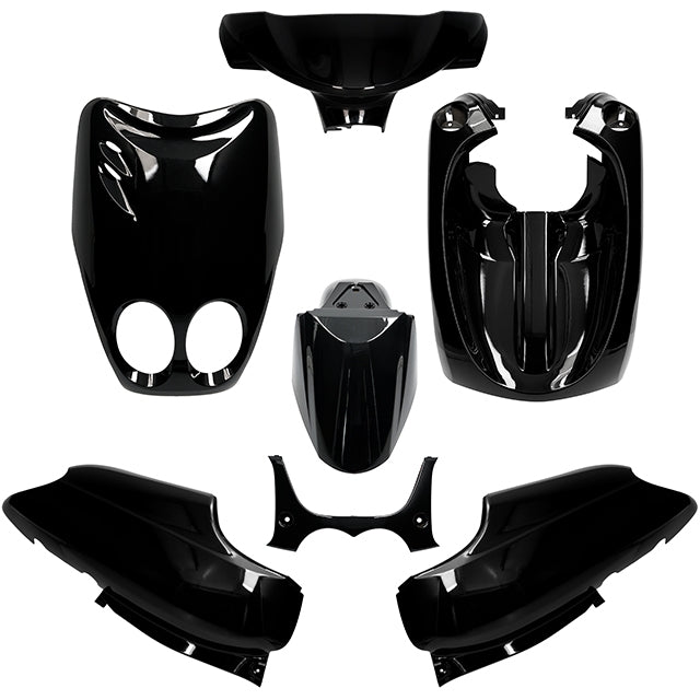 Kit de carenados Yamaha Neo's / MBK Ovetto 97-07 7 piezas AllPro - Negro metelizado