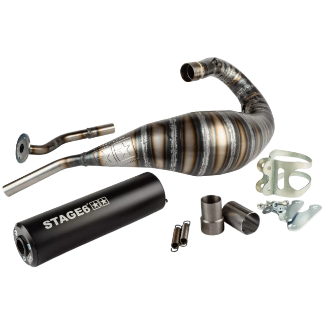 Escape Stage6 80 - 90cc por arriba HM-Moto / Vent / Beta RR - Silenciador negro