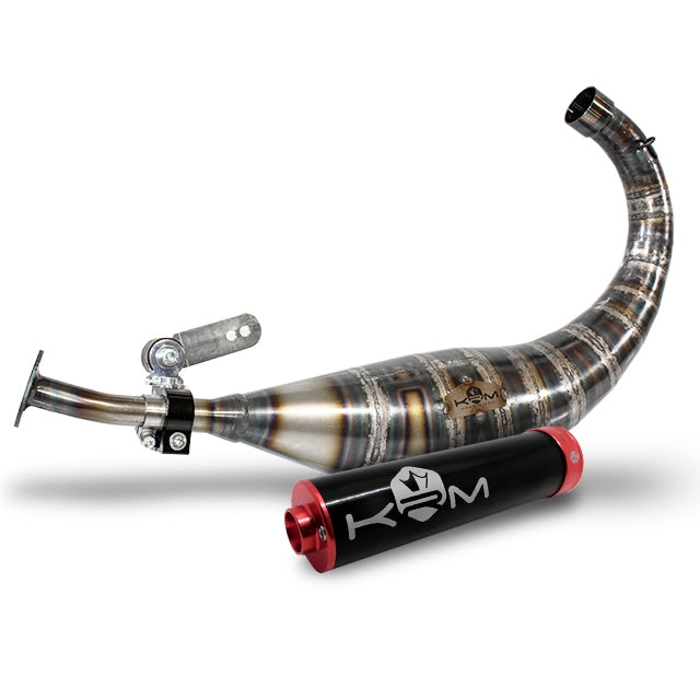 Escape Derbi 90-100cc KRM - Silenciador Negro/Rojo