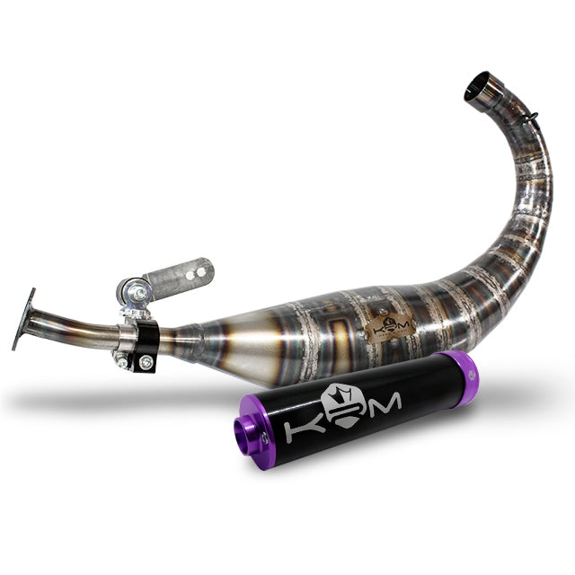 Escape Derbi 90-100cc KRM - Silenciador Negro/Violeta