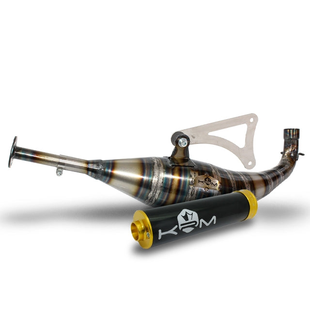 Escape Minarelli horizontal 90-100cc KRM - Silenciador Negro/Oro