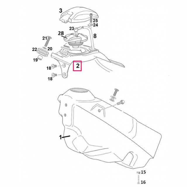 Cubre depósito gasolina Rieju 50-125 MRT