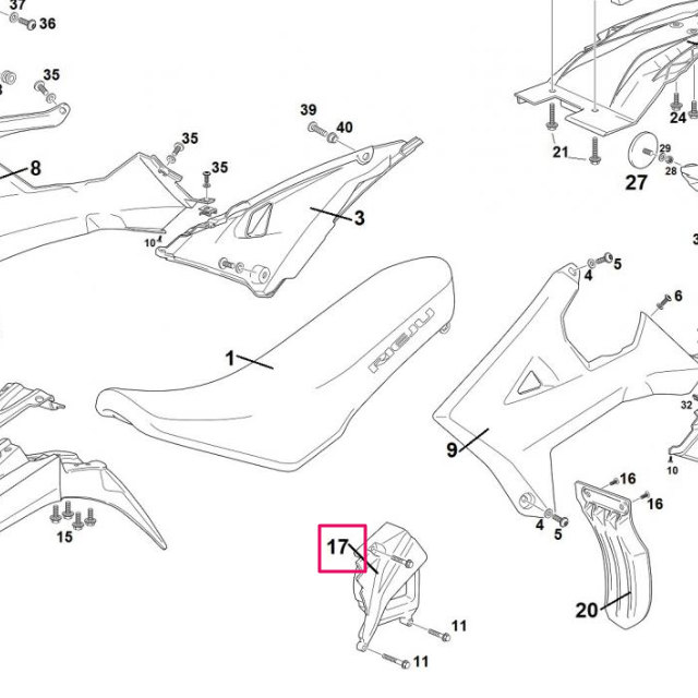 Protector piñón salida Rieju 125 MRT 2021