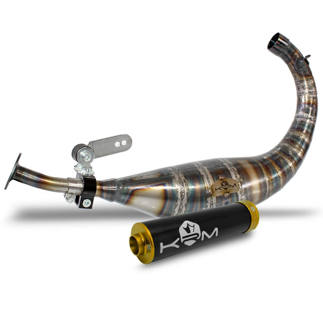 Escape Derbi 80-90cc KRM - Silenciador Negro/Oro