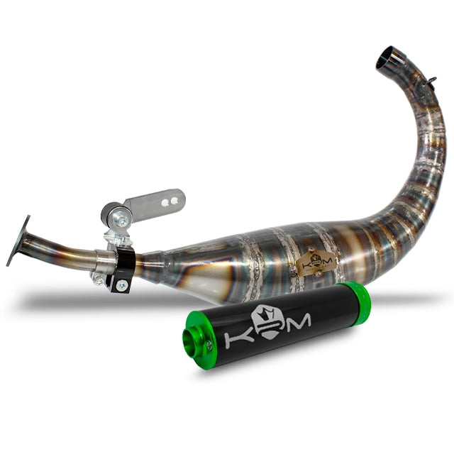 Escape Derbi 80-90cc KRM - Silenciador Negro/Verde