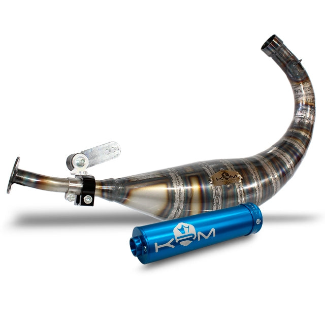 Escape Minarelli AM6 80-90cc KRM - Silenciador Azul