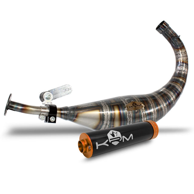 Escape Minarelli AM6 80-90cc KRM - Silenciador Negro/Naranja
