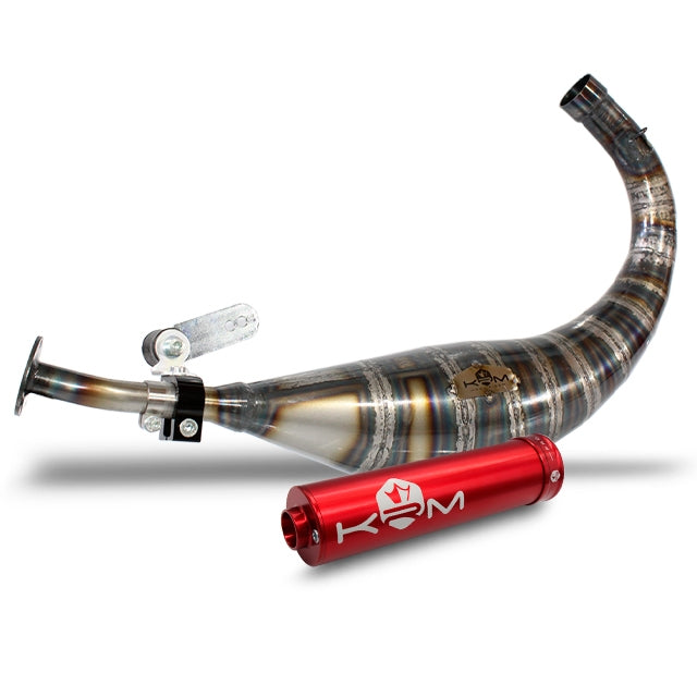 Escape Minarelli AM6 80-90cc KRM - Silenciador Rojo