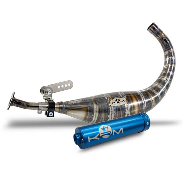 Escape Minarelli AM6 70-80cc KRM - Silenciador Azul