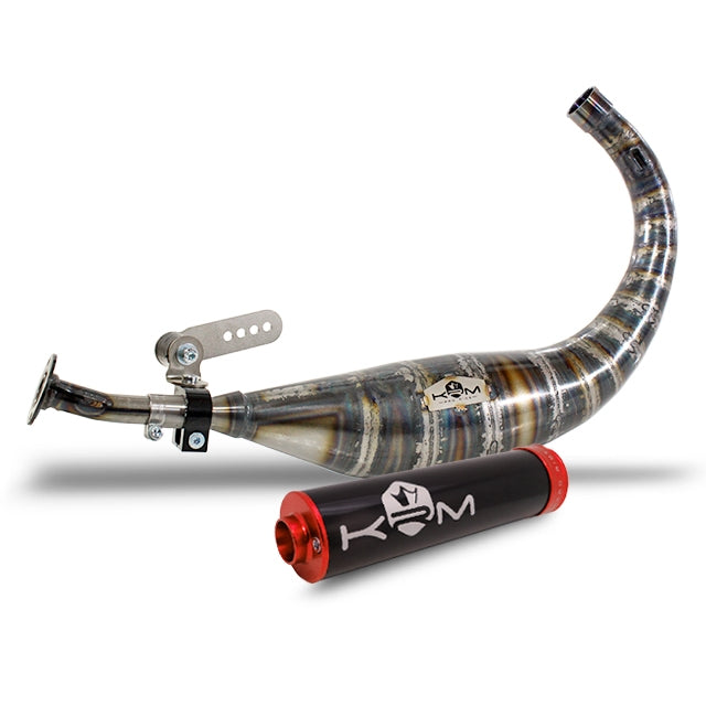 Escape Minarelli AM6 70-80cc KRM - Silenciador Negro/Rojo