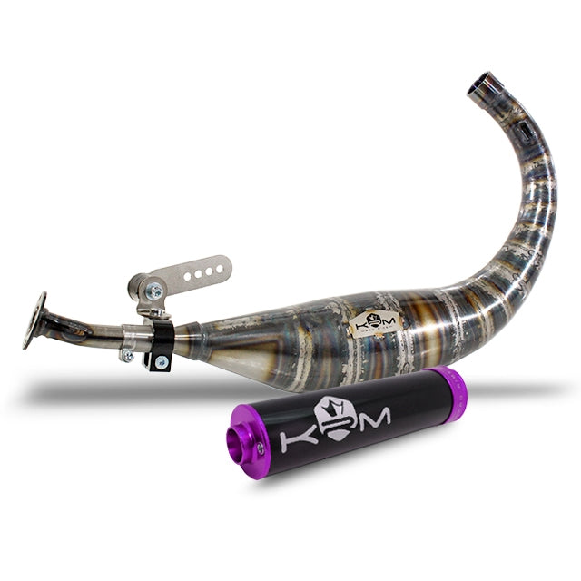 Escape Minarelli AM6 70-80cc KRM - Silenciador Negro/Violeta