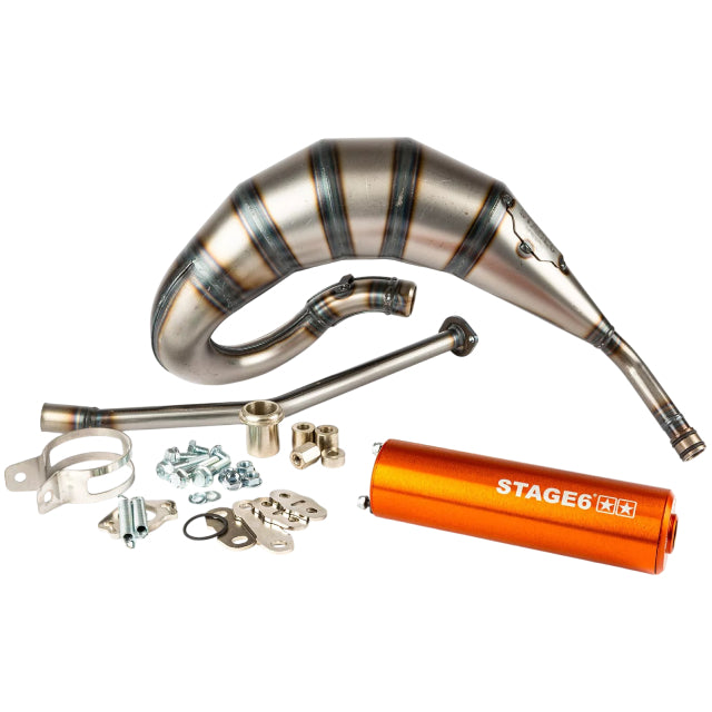 Escape Stage6 Streetrace 70cc por arriba Derbi - Silenciador Naranja