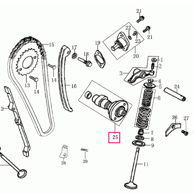 Árbol de levas Rieju Marathon / Tango 125cc