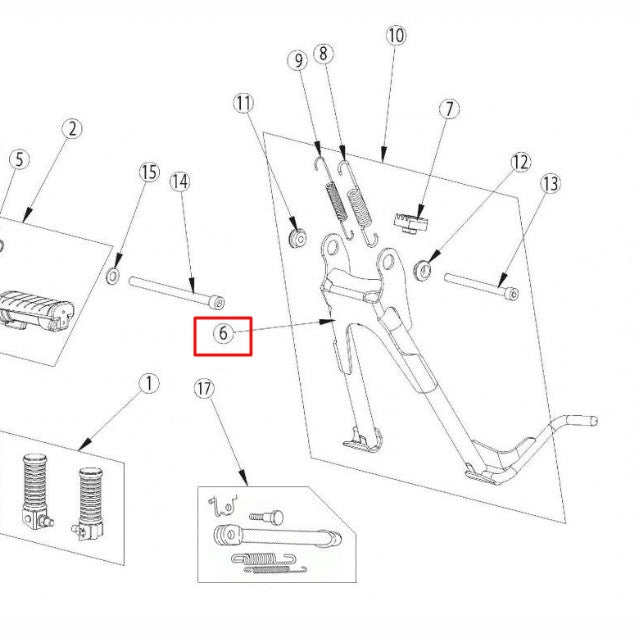 Caballete central Bye Bike 17-19