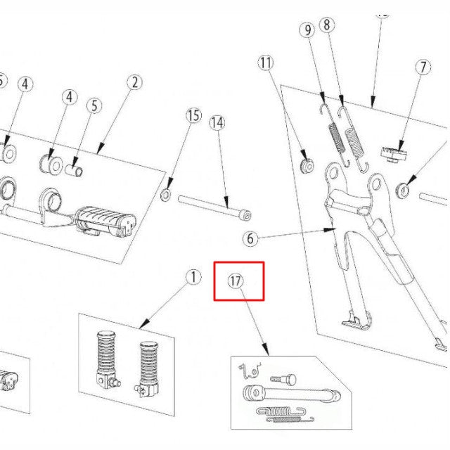 Caballete lateral Rieju Bye Bike 45 km/h 17-19