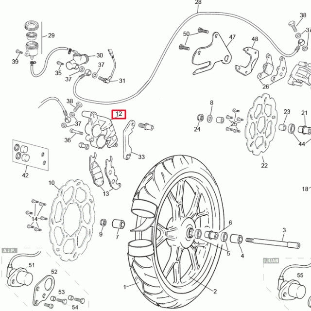Pinza de freno delantera Rieju 50-125 RS2