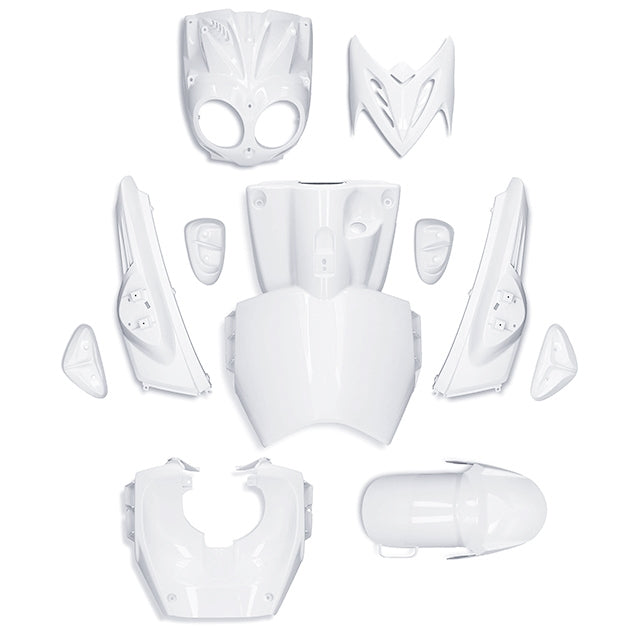 Kit de carenados Yamaha Slider / MBK Stunt 11 piezas AllPro - Blanco Perla