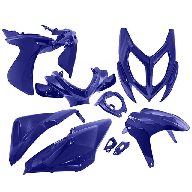 Kit de carenados Yamaha Aerox / MBK Nitro desde 2013 9 piezas AllPro - Azul Sparco