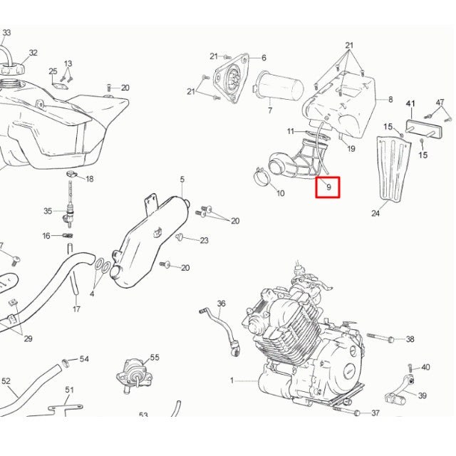 Tobera filtro de aire Rieju MRX / SMX 125 02-05