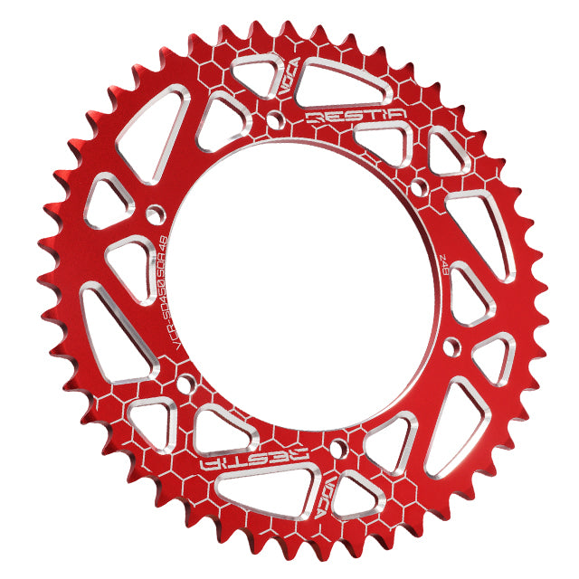 Corona Derbi Senda SM DRD /GPR Nude / Aprilia RS4 Z-48 420 Aluminio CNC VOCA - Rojo