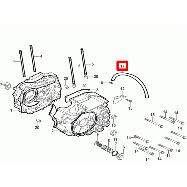 Tubo líquido sobrante carter Rieju 250 Tango