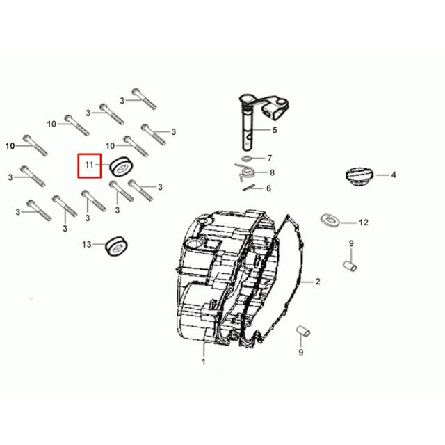 Retén aceite carter derecho 16x28x7 Rieju 250 Tango
