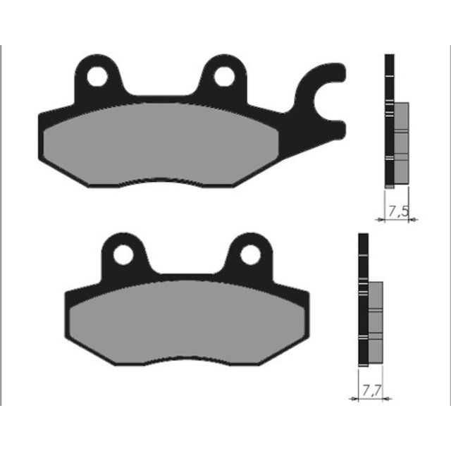 Pastillas de freno Polini For Race delantero Kymco Grand Dink 50-125 / Suzuki Burgman AN-UH - Sinterizadas
