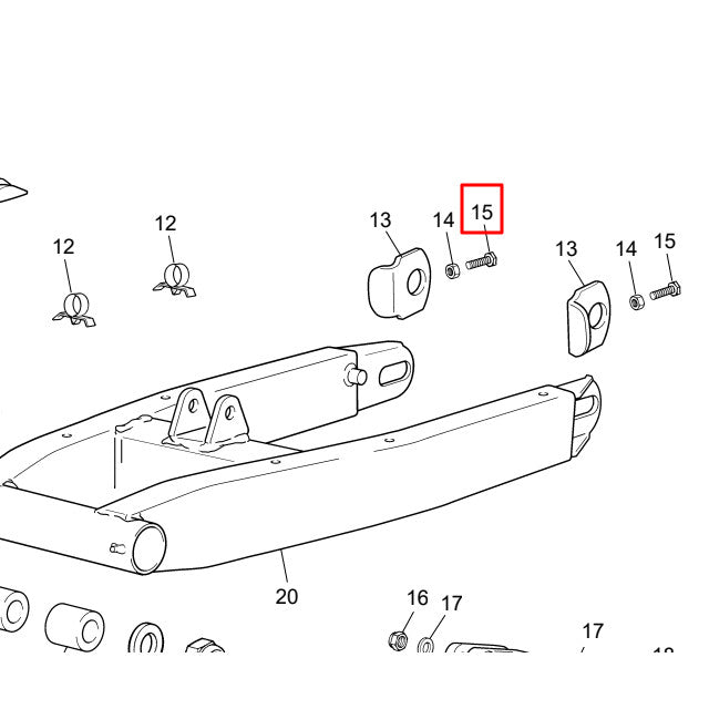 Tornillo tensor de cadena original Sherco 50cc SM-R / SM-RS 