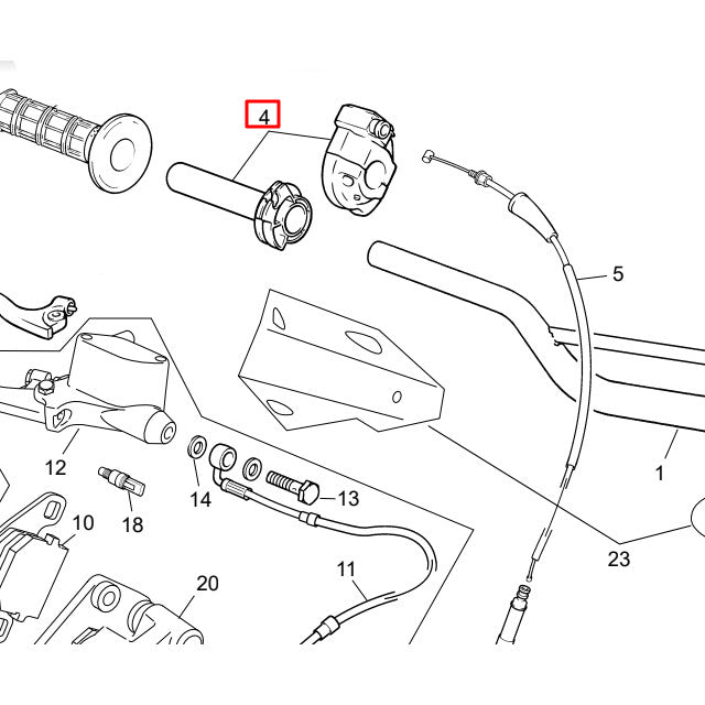 Mando de gas original Sherco 50cc
