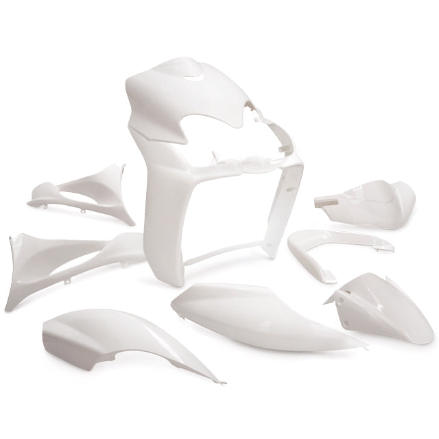 Carenados Yamaha Jog R RR / MBK Mach G 9 piezas AllPro - Blanco Perla