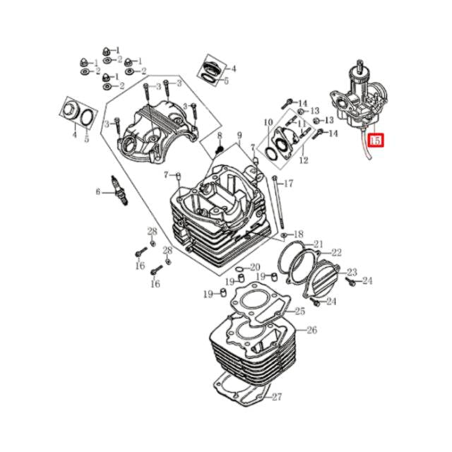 Carburador Motor CBD E4 AC Rieju Marathon/MRT/Tango 125