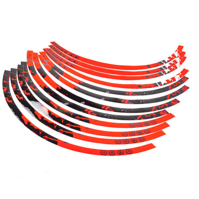 Kit de adhesivos llantas 12" Stage6 - Rojo / Negro