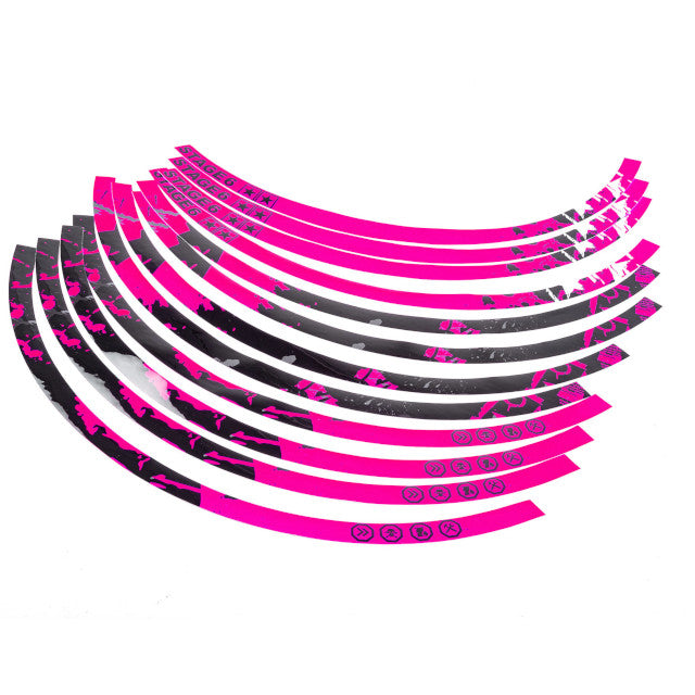 Kit de adhesivos llantas 12" Stage6 - Rosa / Negro