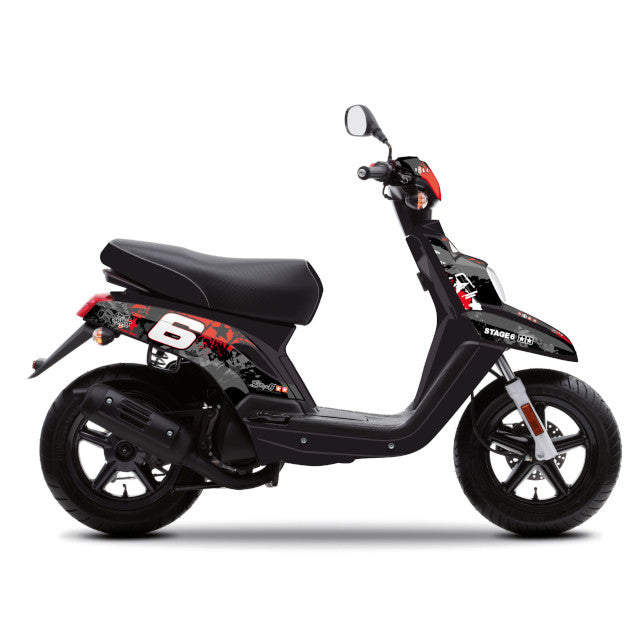 Kit de adhesivos Yamaha Bw's / Booster >2004 Stage6 - Rojo / Negro