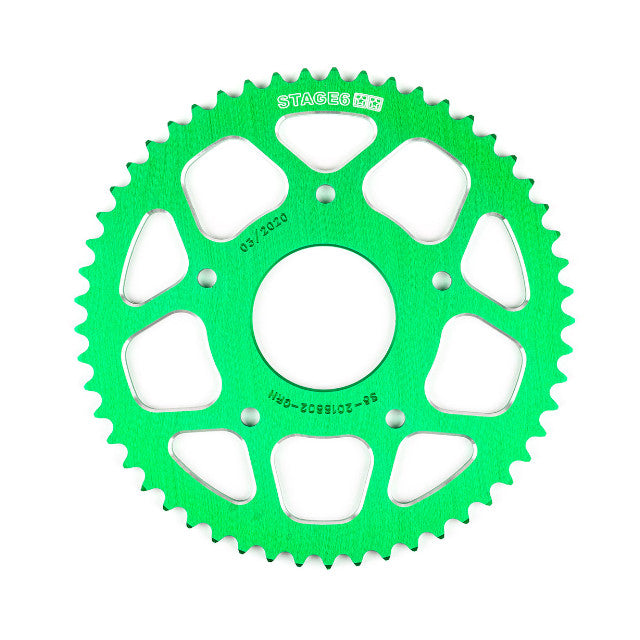 Corona Peugeot / Motorhispania 50 53D 420 aluminio CNC Stage6 - Verde