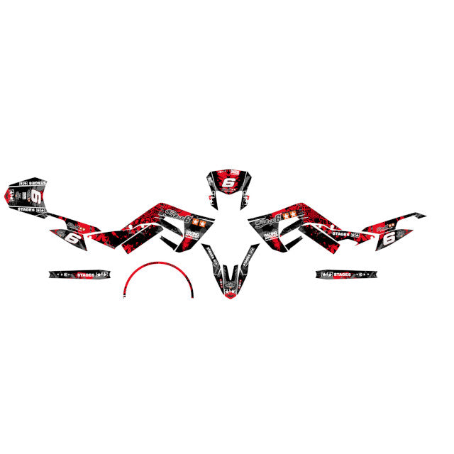 Kit adhesivos Derbi Senda X-Treme >2018 Stage6 - Rojo/Negro