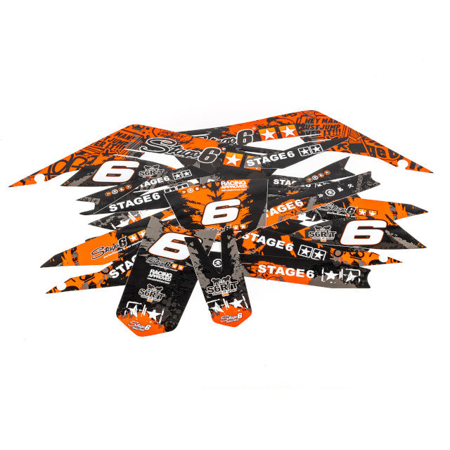 Kit adhesivos Derbi Senda X-Treme >2018 Stage6 - Naranja/Negro