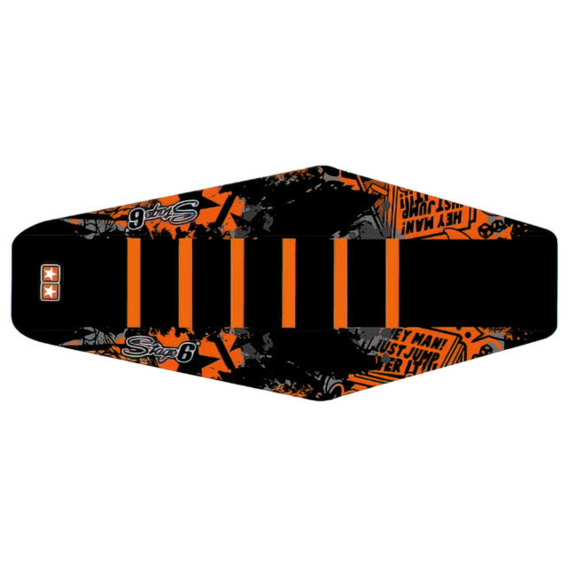 Funda asiento Rieju MRT 50 Stage6 - Negro/Naranja