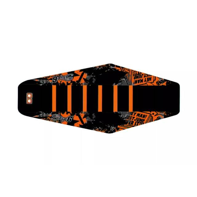 Funda asiento Derbi Senda 50cc 05-10 Stage6 - Negro/Naranja