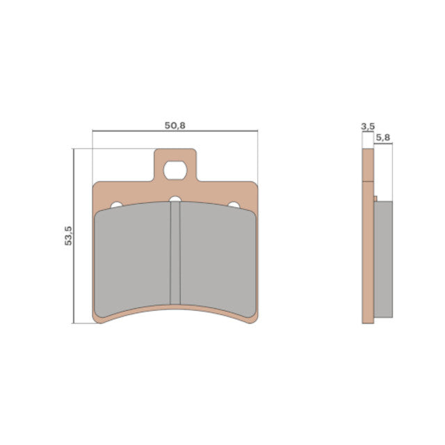 Pastillas de freno traseras Wottan Storm 300 Malossi MHR - Sinterizadas