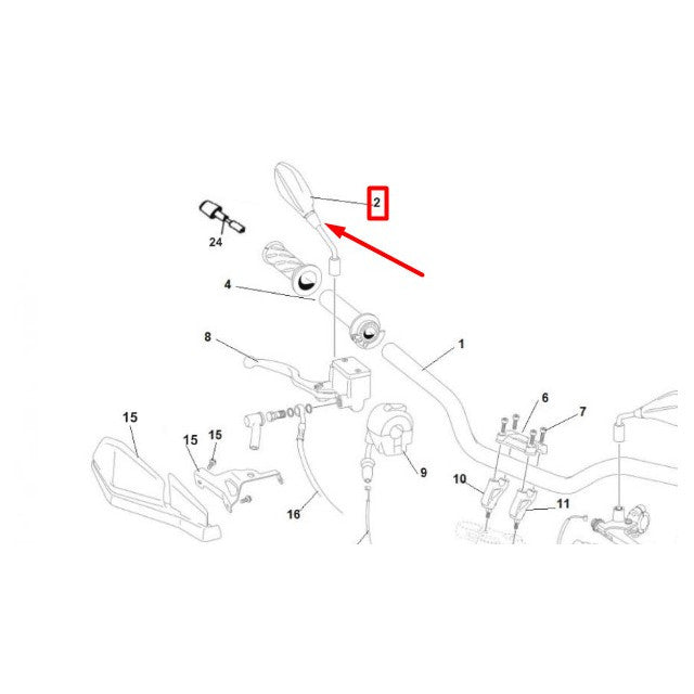 Retrovisor drecho Rieju Strada 125 2019
