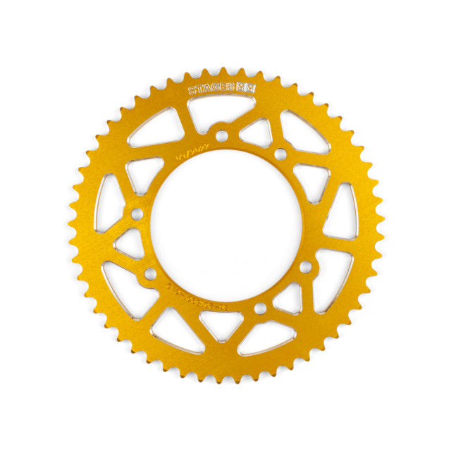 Corona Rieju MRT / Derbi euro 2-3 53D 420 aluminio CNC Stage6 - amarillo